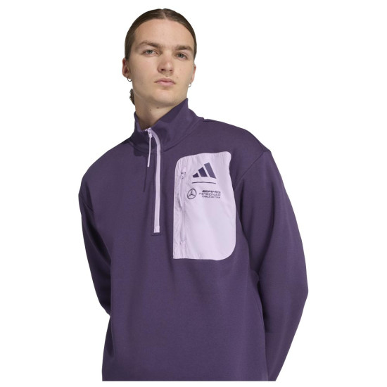 Adidas Ανδρική μακρυμάνικη μπλούζα Mercedes - AMG Petronas Formula One Team Half-Zip Fleece